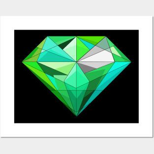 pretty emerald diamond Posters and Art